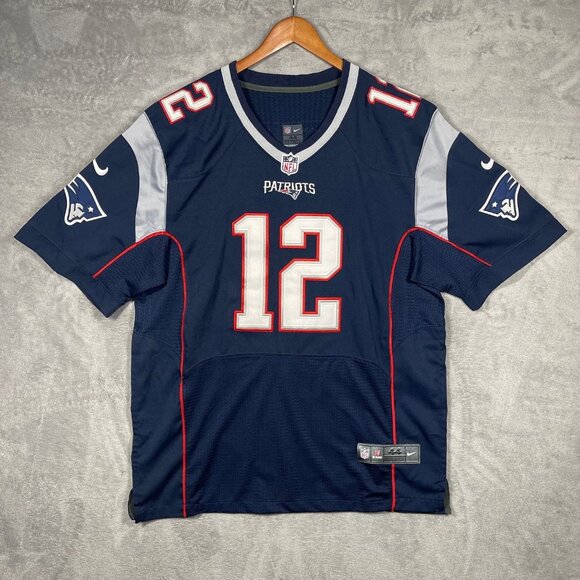Nike Tom Brady #12 New England Patriots On Field NFL Football Jersey - Size 44 L - Picture 1 of 15